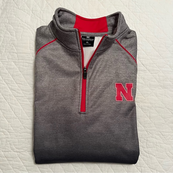 Colosseum Other - NWT Nebraska Cornhuskers Gray/Black Quarter Zip Pullover Top Colosseum Men’s XL